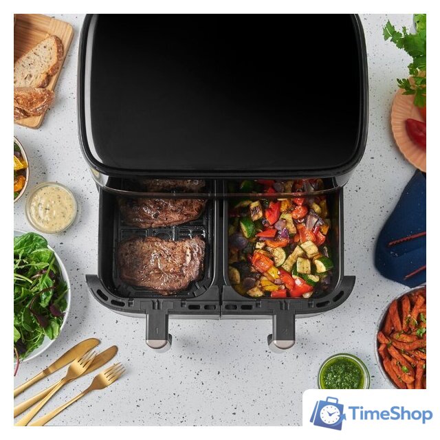 Аэрогриль (аэрофритюрница) Russell Hobbs Satis Fry DualBaske 27680-56 - Изображение №4 — Интернет-магазин Time-Shop