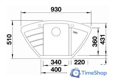 Кухонная мойка Blanco Zia 9 E (черный) 526031 - Изображение №5 — Интернет-магазин Time-Shop