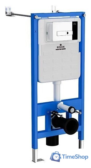 Унитаз подвесной Roxen Cube Bidet One Rimless 6 в 1 StounFix Dual Fresh 596716 (кнопка: хром) - Изображение №3 — Интернет-магазин Time-Shop