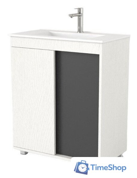  Дабер Тумба под умывальник 013 70 Т13.7.0.20 (белый древесный/серый) - Изображение №1 — Интернет-магазин Time-Shop