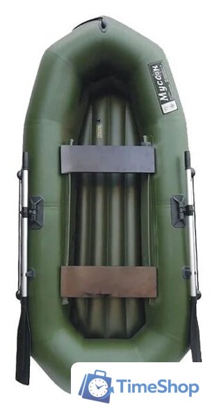 Гребная лодка Муссон R-260 НД (зеленый) - Изображение №1 — Интернет-магазин Time-Shop