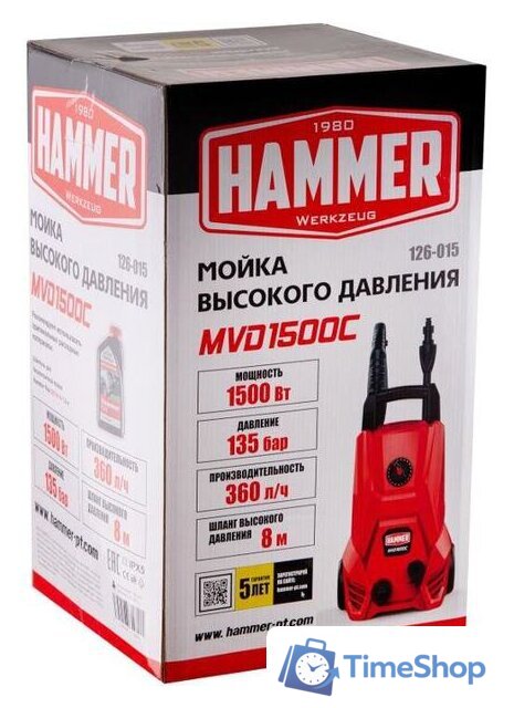 Мойка высокого давления Hammer MVD1500C - Изображение №14 — Интернет-магазин Time-Shop