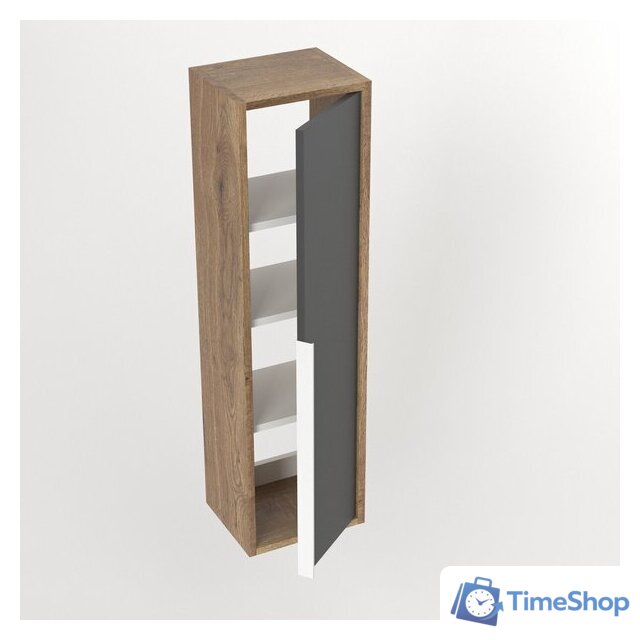  Дабер Шкаф-полупенал 015 СТ15.0.0.22Б (дуб галифакс/серый/ручка белая) - Изображение №3 — Интернет-магазин Time-Shop