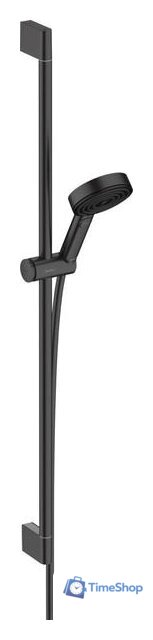 Душевой гарнитур  Hansgrohe Pulsify Select 105 3jet Relaxation 24170670 (черный матовый) - Изображение №1 — Интернет-магазин Time-Shop