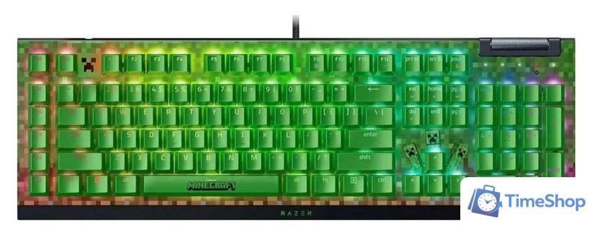 Клавиатура Razer BlackWidow V4 X Minecraft Edition (Razer Green, нет кириллицы) - Изображение №1 — Интернет-магазин Time-Shop