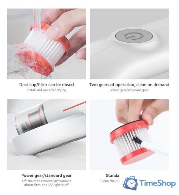 Пылесос для удаления пылевых клещей Deerma CM1300W - Изображение №8 — Интернет-магазин Time-Shop