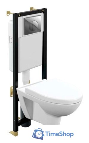 Унитаз напольный Cersanit Parva CO DPL EO+Black+Leon A64229 - Изображение №1 — Интернет-магазин Time-Shop