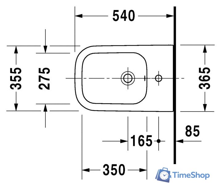 Биде Duravit Happy D.2 [2258150000] - Изображение №2 — Интернет-магазин Time-Shop