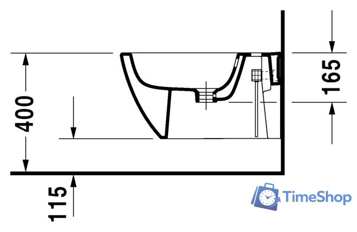 Биде Duravit Happy D.2 [2258150000] - Изображение №4 — Интернет-магазин Time-Shop