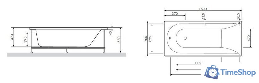 Ванна AM.PM Spirit W72A-150-070W-A2 - Изображение №4 — Интернет-магазин Time-Shop