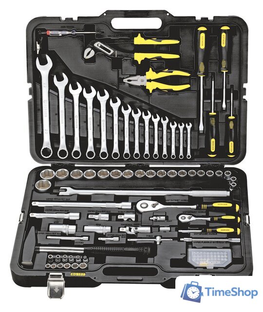 Универсальный набор инструментов Berger BG102-1214 (102 предмета) - Изображение №1 — Интернет-магазин Time-Shop