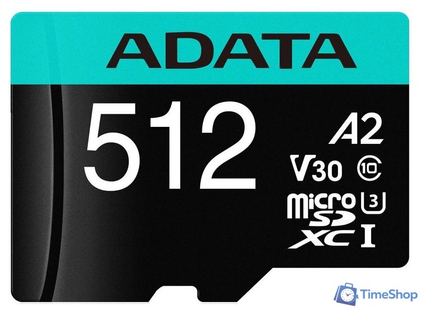 Карта памяти ADATA Premier Pro AUSDX512GUI3V30SA2-RA1 microSDXC 512GB (с адаптером) - Изображение №2 — Интернет-магазин Time-Shop
