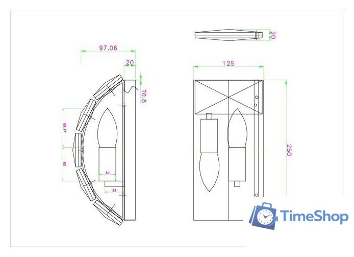 Бра Divinare Chara 3508/02 AP-2 - Изображение №4 — Интернет-магазин Time-Shop