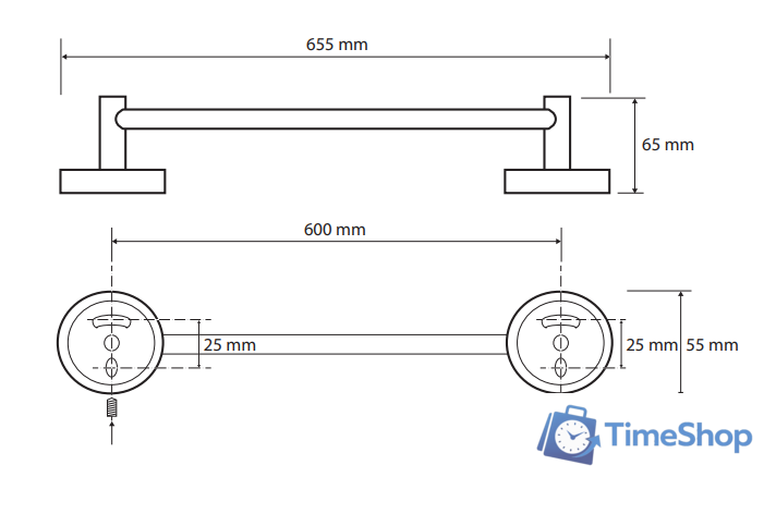Держатель для полотенца Bemeta Omega 104104042 - Изображение №2 — Интернет-магазин Time-Shop