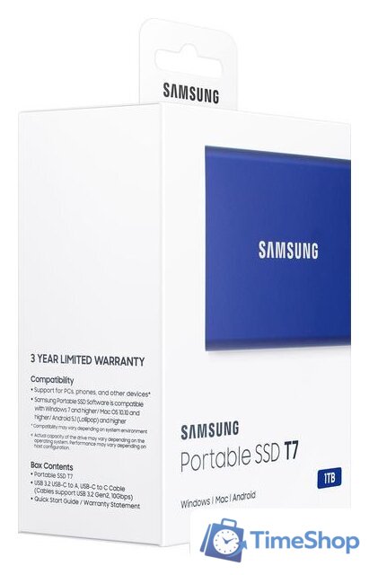 Внешний накопитель Samsung T7 1TB (синий) - Изображение №10 — Интернет-магазин Time-Shop