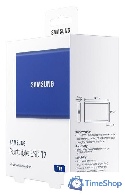 Внешний накопитель Samsung T7 1TB (синий) - Изображение №11 — Интернет-магазин Time-Shop