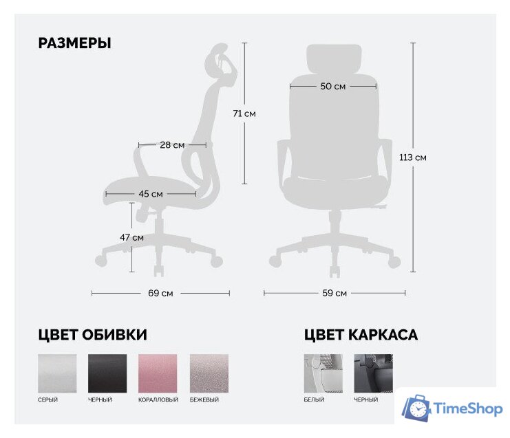 Офисное кресло SPARX Loki HR (серый) - Изображение №10 — Интернет-магазин Time-Shop
