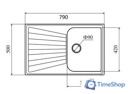 Кухонная мойка Zigmund & Shtain Klassisch 790 (топленое молоко) - Изображение №3 — Интернет-магазин Time-Shop