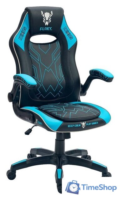 Игровое (геймерское) кресло FLOKY Nexus Aqua-Black - Изображение №1 — Интернет-магазин Time-Shop
