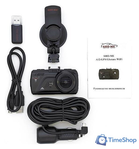 Видеорегистратор-GPS информатор (2в1) Sho-Me A12-GPS/GLONASS WiFi - Изображение №2 — Интернет-магазин Time-Shop