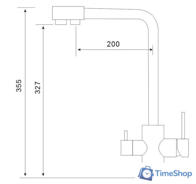 Смеситель Gross Aqua Neosteel GA3121609SS - Изображение №2 — Интернет-магазин Time-Shop