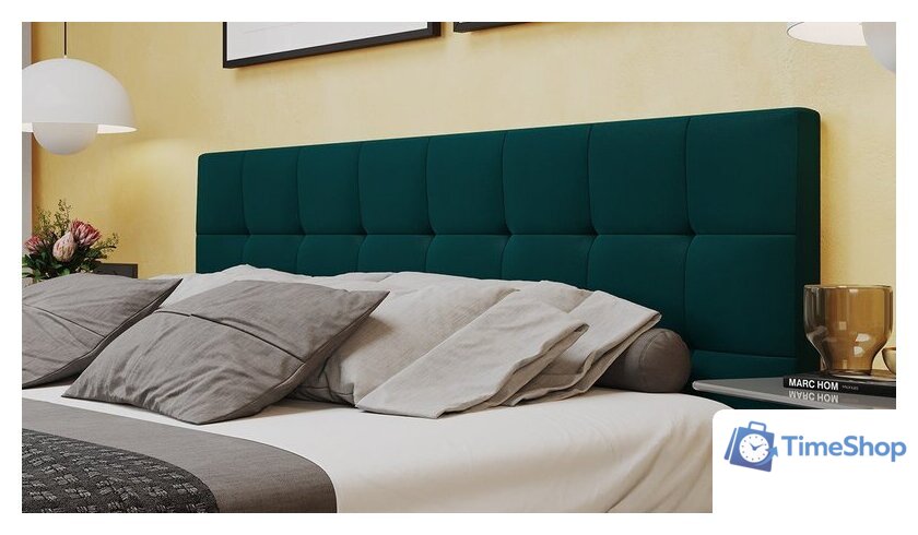 Кровать Трия Эмма с ПМ 160x200 (велюр Confetti Izumrud) - Изображение №5 — Интернет-магазин Time-Shop
