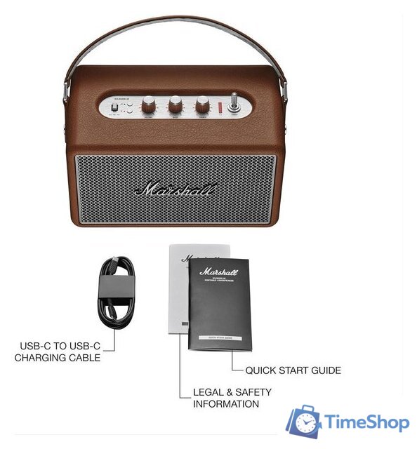 Беспроводная колонка Marshall Kilburn III (коричневый) - Изображение №4 — Интернет-магазин Time-Shop