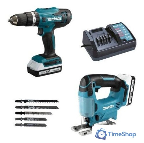  Makita DK18B59Y (шуруповерт, лобзик, 2 АКБ) - Изображение №1 — Интернет-магазин Time-Shop