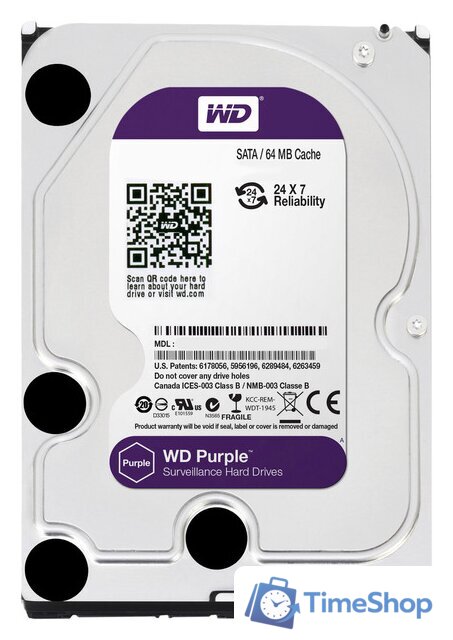 Жесткий диск WD Purple 2TB (WD20PURX) - Изображение №1 — Интернет-магазин Time-Shop