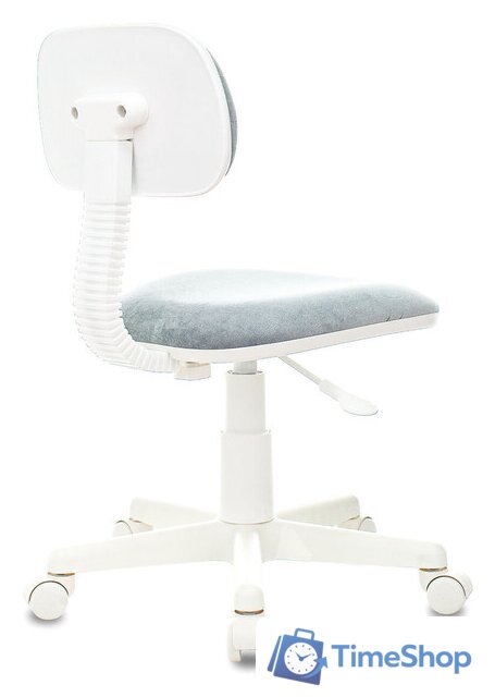 Офисное кресло Бюрократ CH-W201NX (серо-голубой Light-28/пластик белый) - Изображение №4 — Интернет-магазин Time-Shop