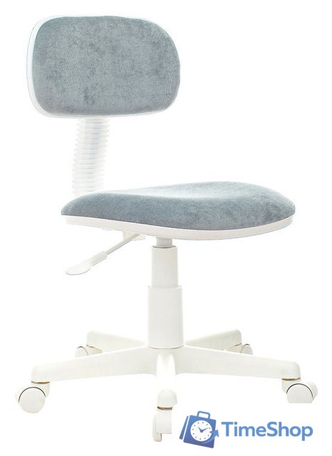 Офисное кресло Бюрократ CH-W201NX (серо-голубой Light-28/пластик белый) - Изображение №1 — Интернет-магазин Time-Shop