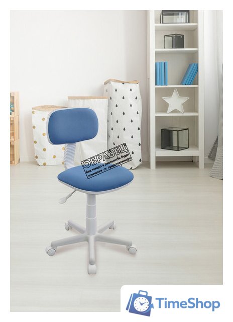 Офисное кресло Бюрократ CH-W201NX (серо-голубой Light-28/пластик белый) - Изображение №7 — Интернет-магазин Time-Shop