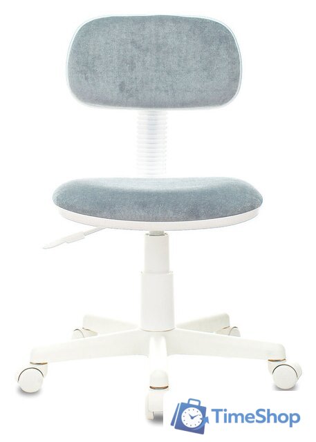 Офисное кресло Бюрократ CH-W201NX (серо-голубой Light-28/пластик белый) - Изображение №2 — Интернет-магазин Time-Shop