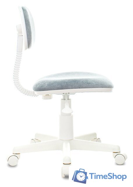Офисное кресло Бюрократ CH-W201NX (серо-голубой Light-28/пластик белый) - Изображение №3 — Интернет-магазин Time-Shop