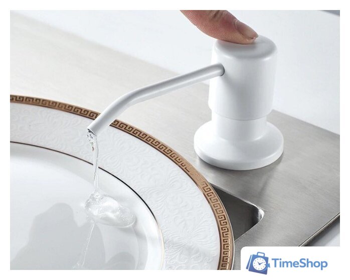 Кухонная мойка БелЭворс Mila L + смеситель W74004-3 + дозатор L405H (белый) - Изображение №8 — Интернет-магазин Time-Shop