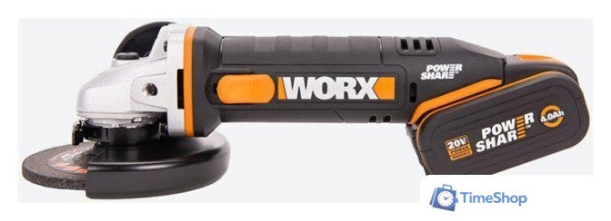 Угловая шлифмашина Worx WX803 (с 2-мя АКБ, кейс) - Изображение №1 — Интернет-магазин Time-Shop