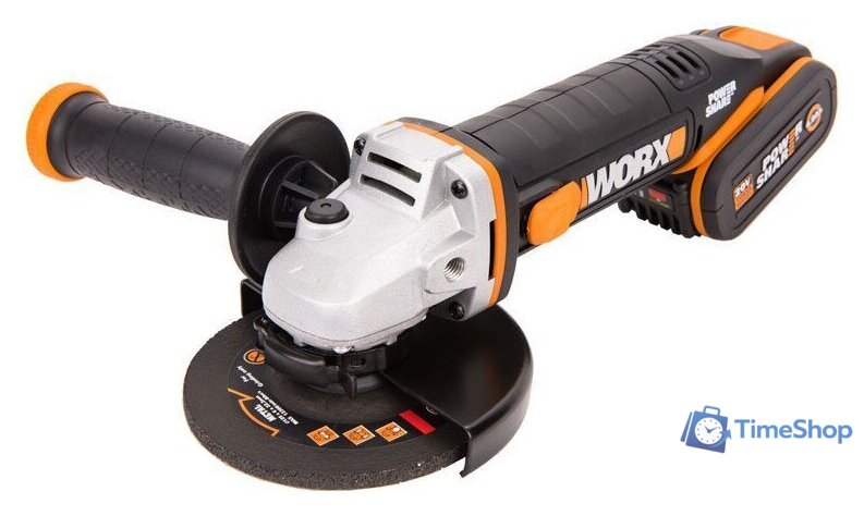 Угловая шлифмашина Worx WX803 (с 2-мя АКБ, кейс) - Изображение №2 — Интернет-магазин Time-Shop