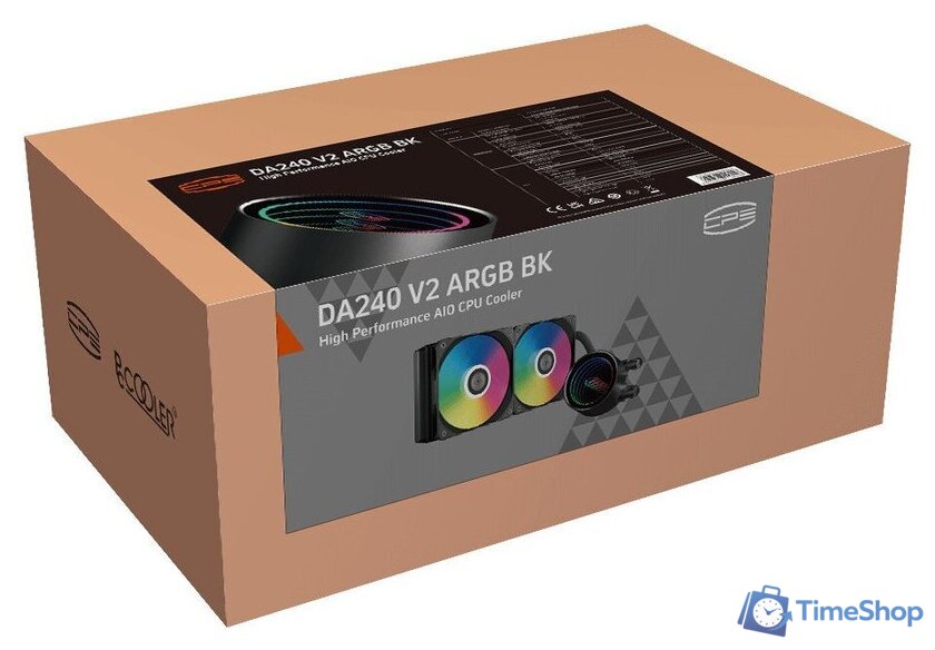 Система жидкостного охлаждения для процессора PCCooler DA240 V2 ARGB (черный) - Изображение №8 — Интернет-магазин Time-Shop