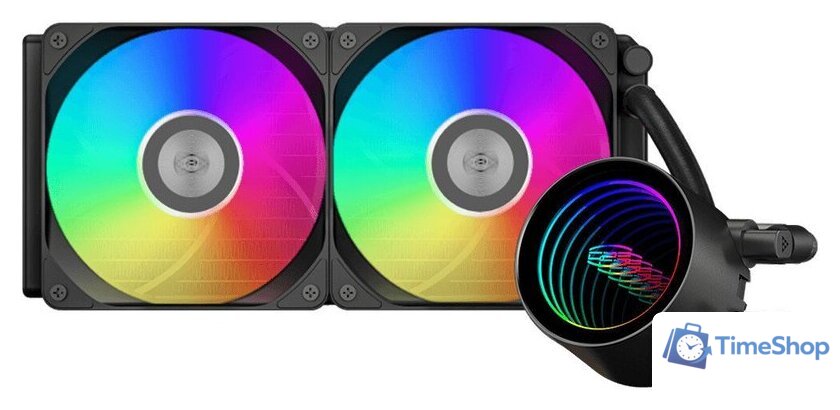 Система жидкостного охлаждения для процессора PCCooler DA240 V2 ARGB (черный) - Изображение №2 — Интернет-магазин Time-Shop