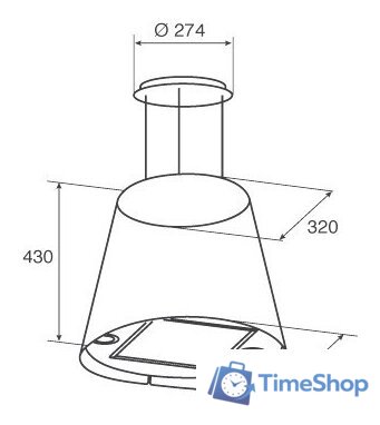 Кухонная вытяжка Jetair Gisela WH/F/50 (PRF0099143) - Изображение №3 — Интернет-магазин Time-Shop