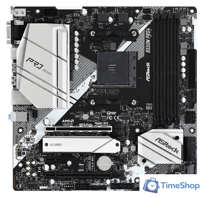 Материнская плата ASRock B550M Pro4 - Изображение №1 — Интернет-магазин Time-Shop