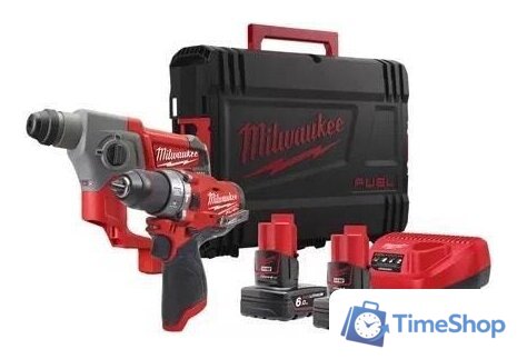  Milwaukee 4933459813 (шуруповерт, перфоратор, 2 АКБ, кейс) - Изображение №1 — Интернет-магазин Time-Shop