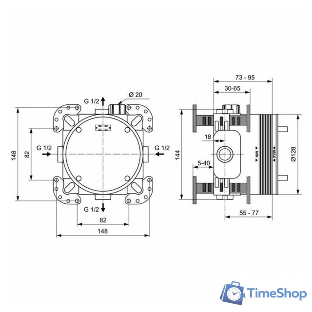Душевая система  Ideal Standard Ceratherm Navigo A7773AA - Изображение №21 — Интернет-магазин Time-Shop
