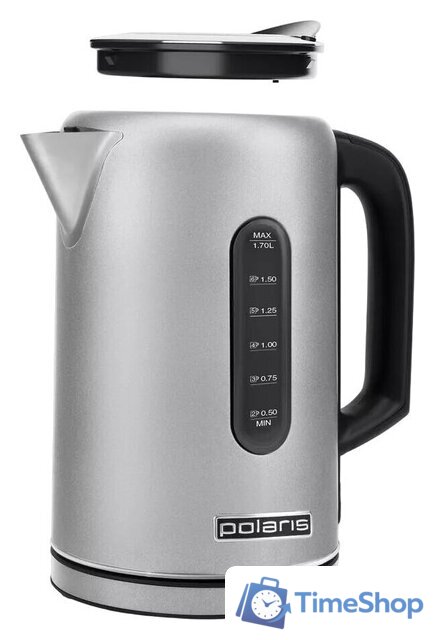 Электрический чайник Polaris PWK 1729CA Water Way Pro (стальной) - Изображение №3 — Интернет-магазин Time-Shop
