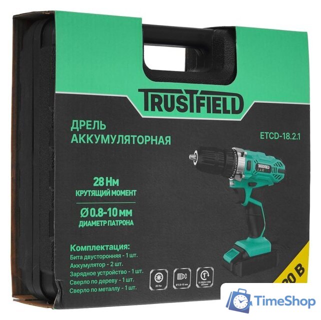 Дрель-шуруповерт Trustfield ETCD-18.2.1 (с 2-мя АКБ, кейс) - Изображение №9 — Интернет-магазин Time-Shop