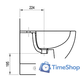 Биде Ravak Uni Chrome X01517 - Изображение №5 — Интернет-магазин Time-Shop