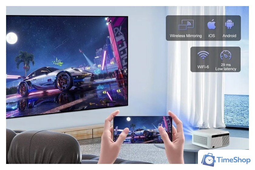 Проектор Touyinger FlixTone D9W mini Pro - Изображение №6 — Интернет-магазин Time-Shop