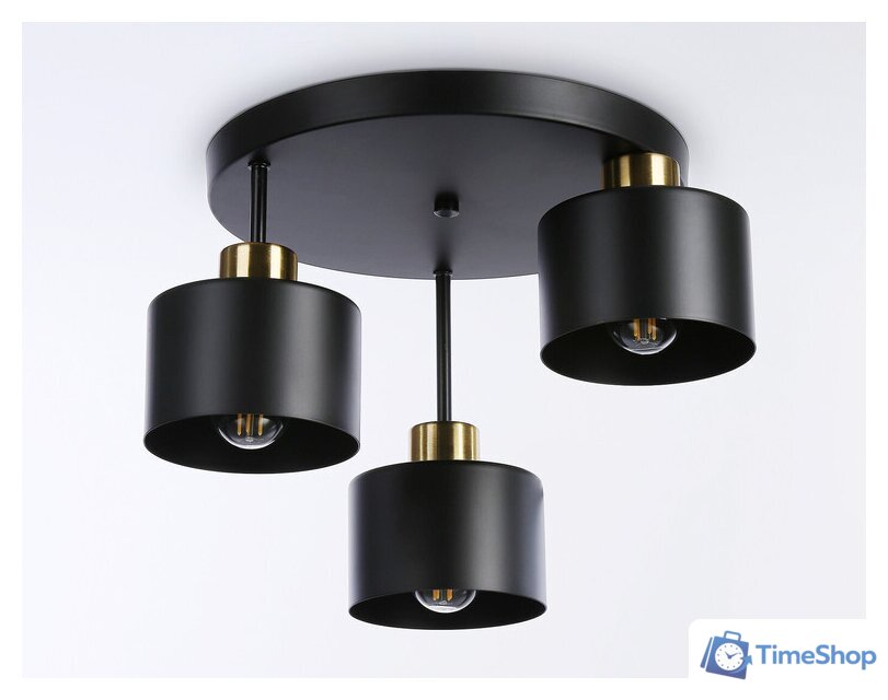 Люстра средней высоты Ambrella light Traditional TR8121/3 BK/BS (черный/латунь) - Изображение №2 — Интернет-магазин Time-Shop