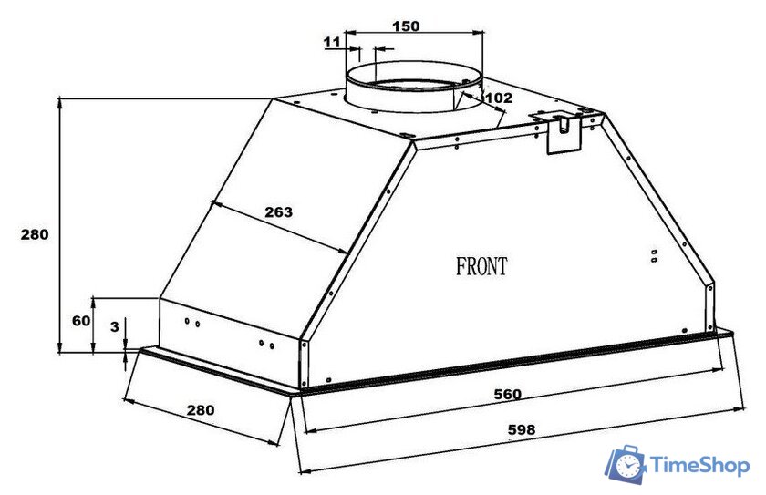 Кухонная вытяжка Schtoff CGH Plus 60 Black - Изображение №3 — Интернет-магазин Time-Shop