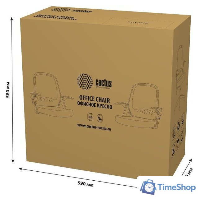 Офисное кресло CACTUS CS-WMC212-GY (белый/серый) - Изображение №6 — Интернет-магазин Time-Shop